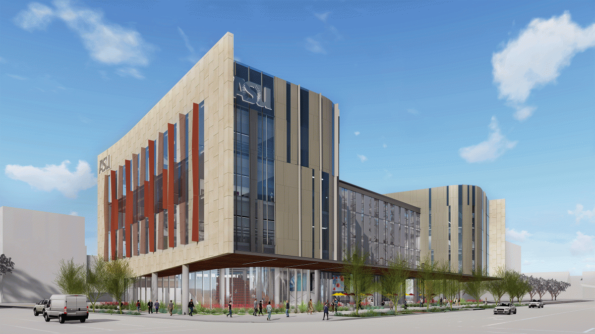 Conceptual rendering of an ASU Health building