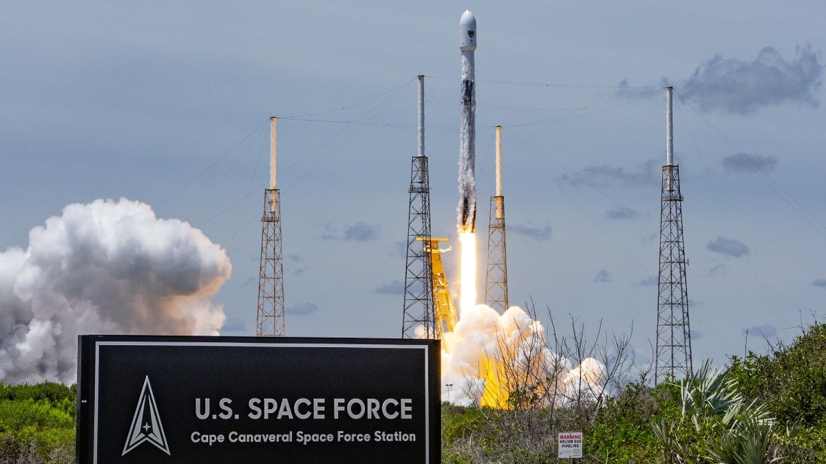 Rocket launching from Cape Canaveral Space Force Station